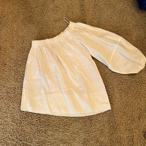 DISSH one shoulder linen top